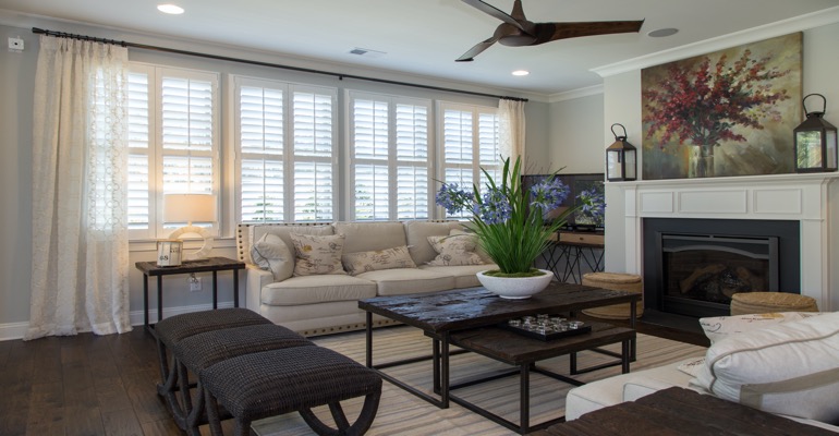 Interior Shutters in Honolulu Living Room